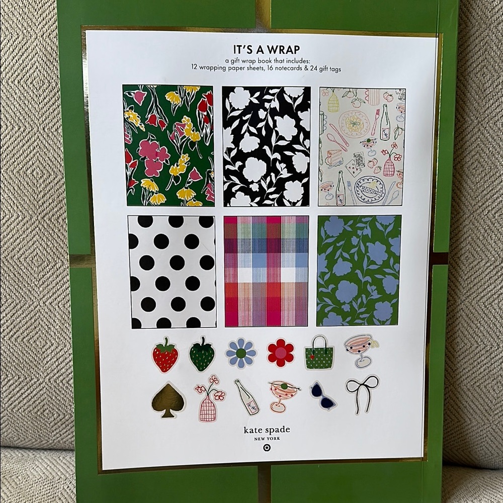 Kate Spade Gift Wrap Book with Assorted Designs